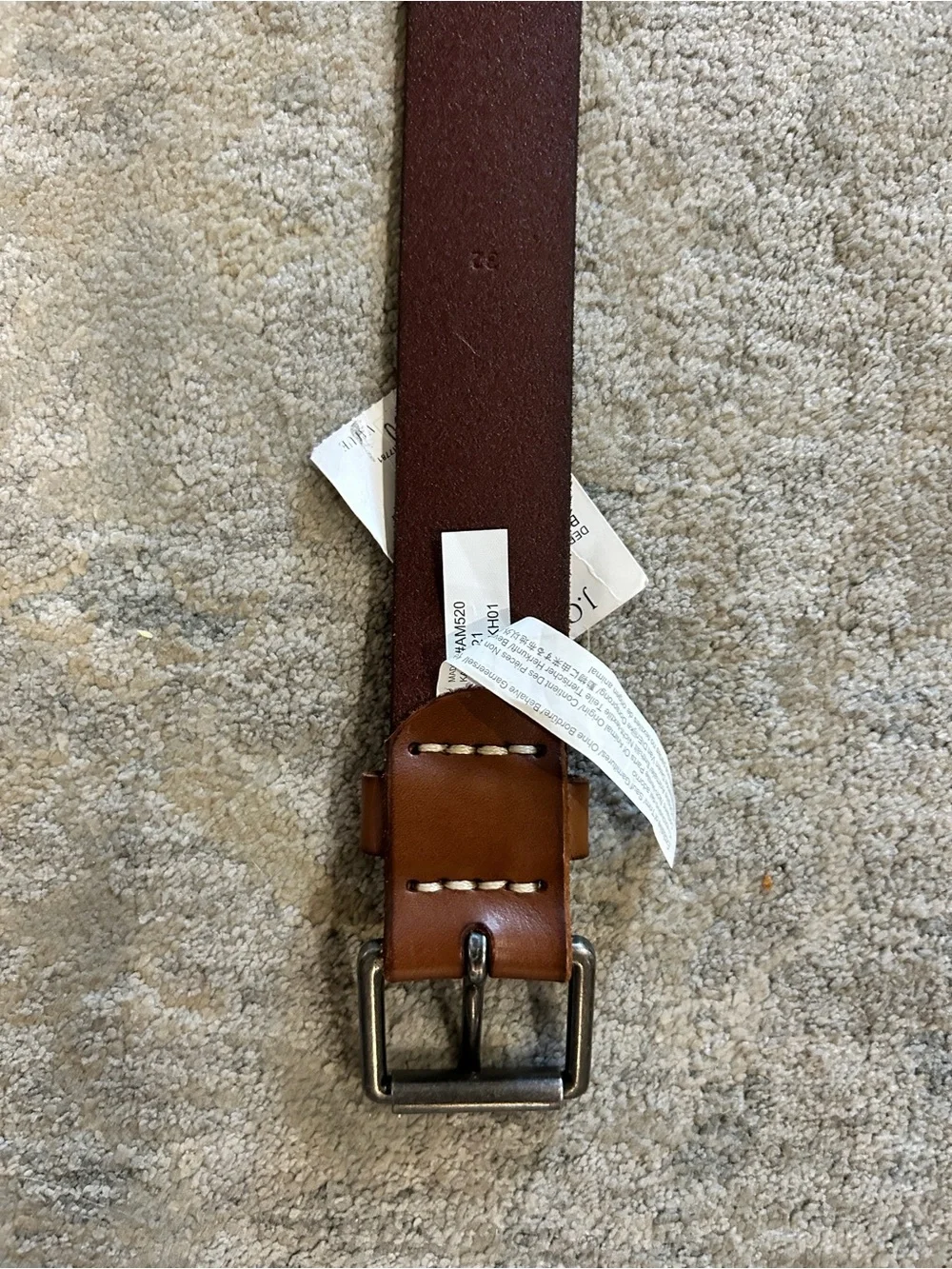 J. Crew Men’s Tan Leather Dress Belt